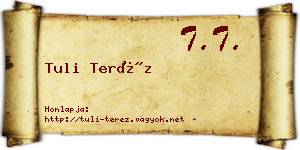 Tuli Teréz névjegykártya